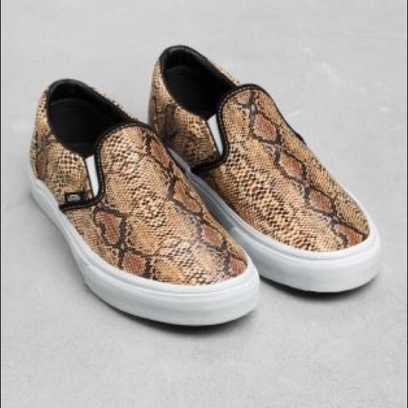 Vans Shoes - Gold Snake Print Vans